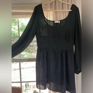 ASOS semi sheer black mini dress NWT